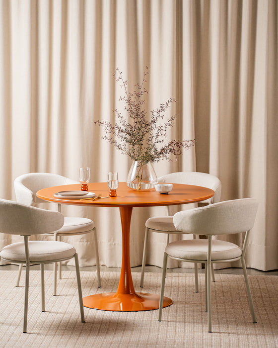 Ellis Dining Table Matte Pumpkin