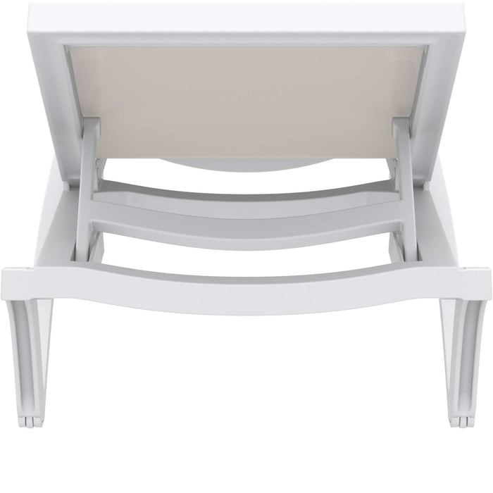 Siesta Pacific Sun Lounger - White/Taupe