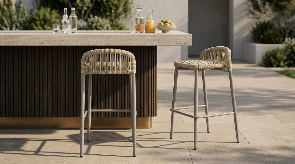 Kelso Bar Stool Champagne (Set of 2)