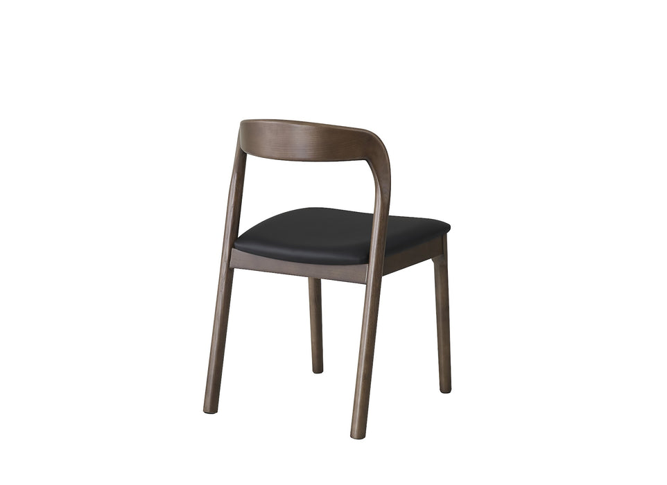 Isla Dining Chair Walnut / Black PU (Set of 2)