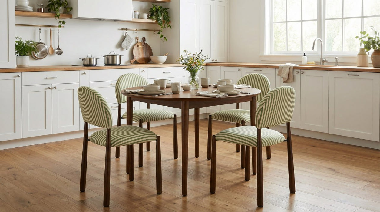 Elara Dining Chair Moss / Walnut (Set of 2)