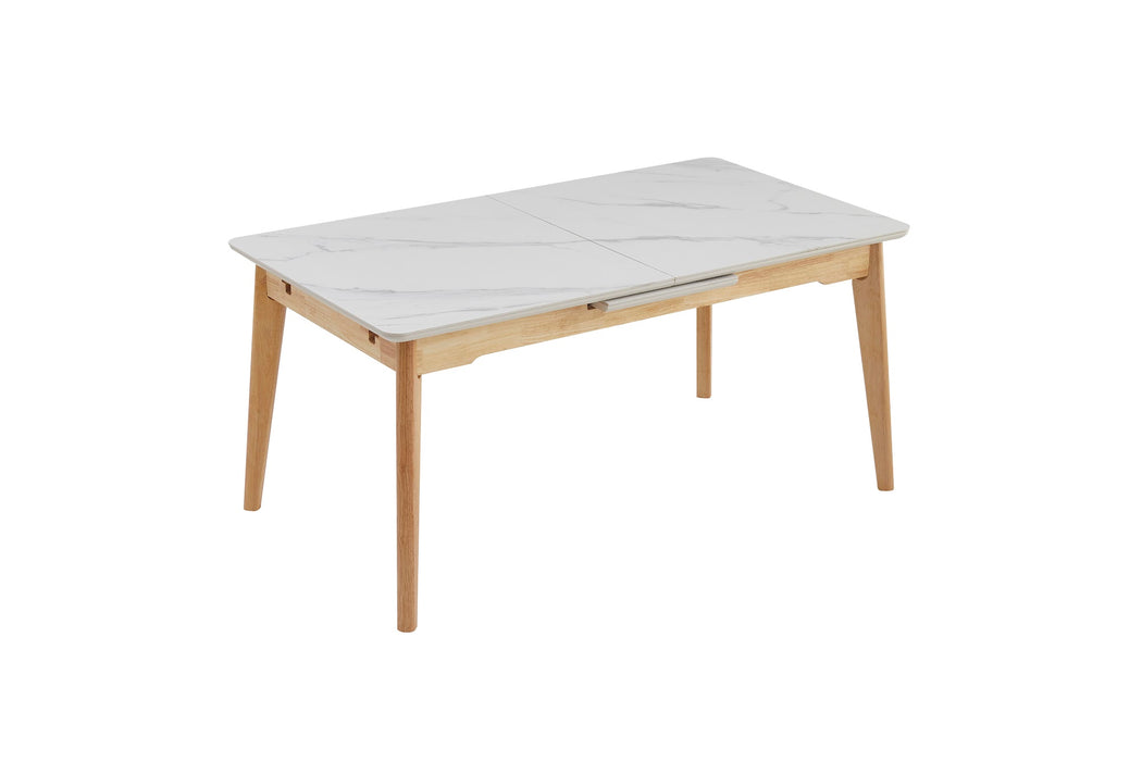 Denholm Extension Dining Table Snow White
