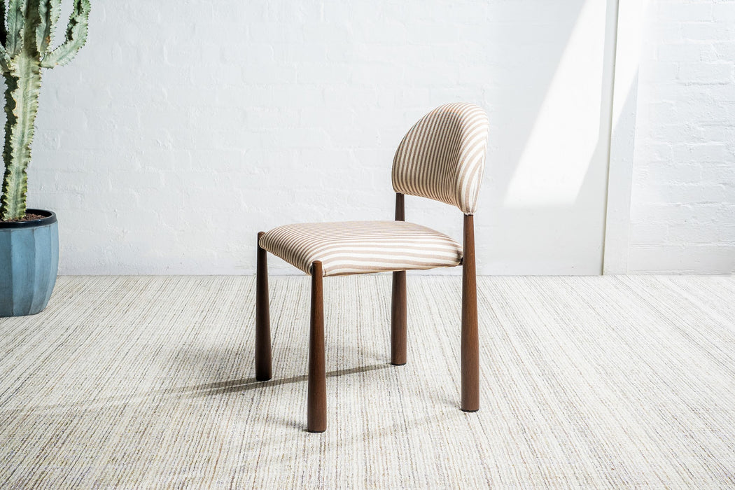 Elara Dining Chair Beige / Walnut (Set of 2)