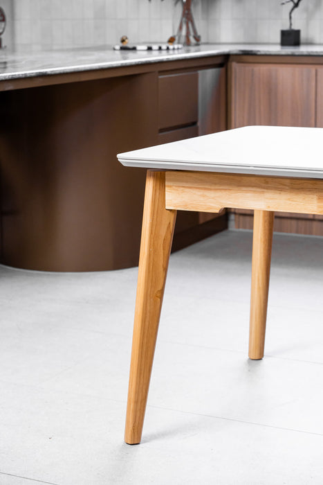 Denholm Extension Dining Table Snow White