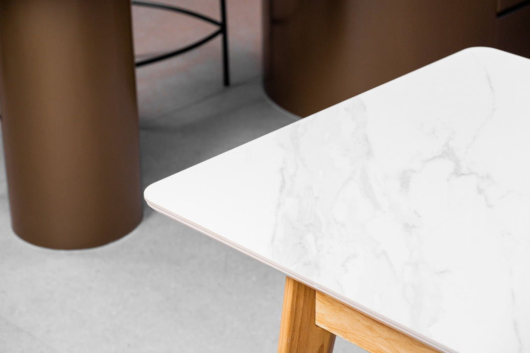 Denholm Extension Dining Table Snow White