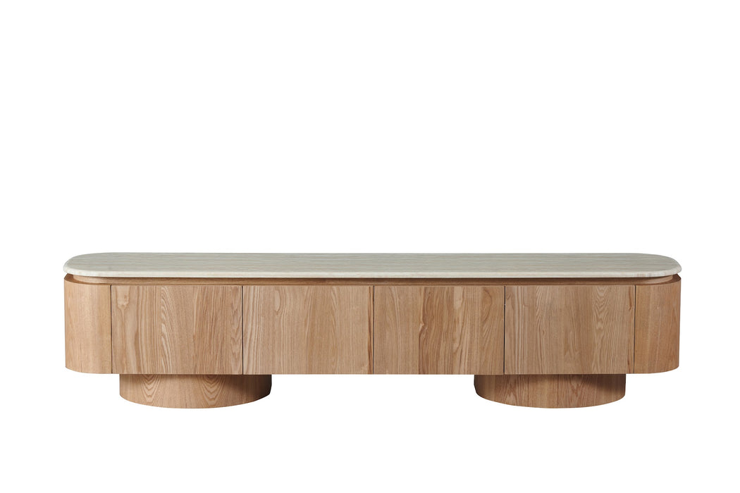 Westbury TV Unit White Travertine
