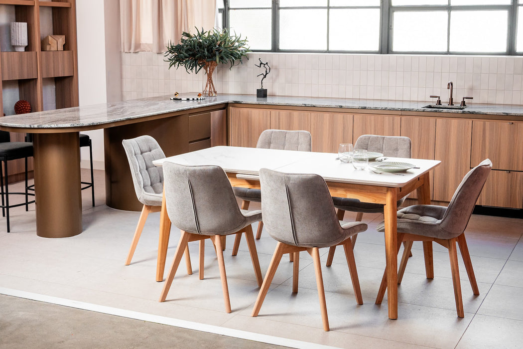 Denholm Extension Dining Table Snow White