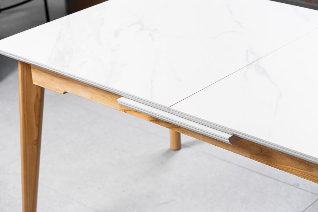 Denholm Extension Dining Table Snow White