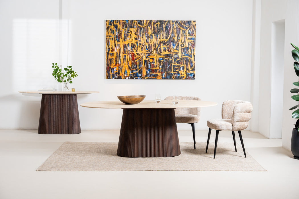 Carter Large Dining Table Travertine
