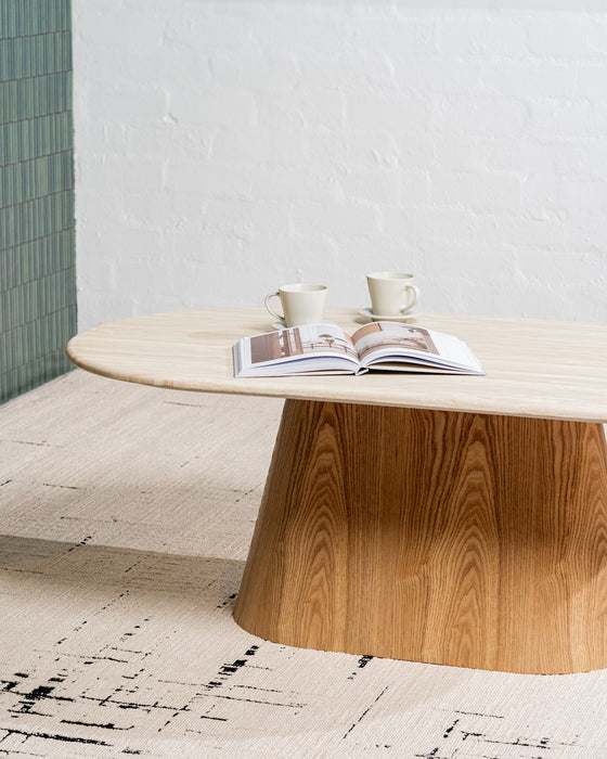 Westbury Coffee Table White Travertine