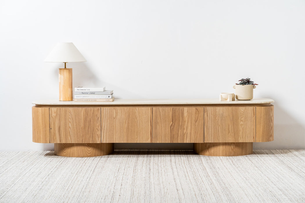 Westbury TV Unit White Travertine