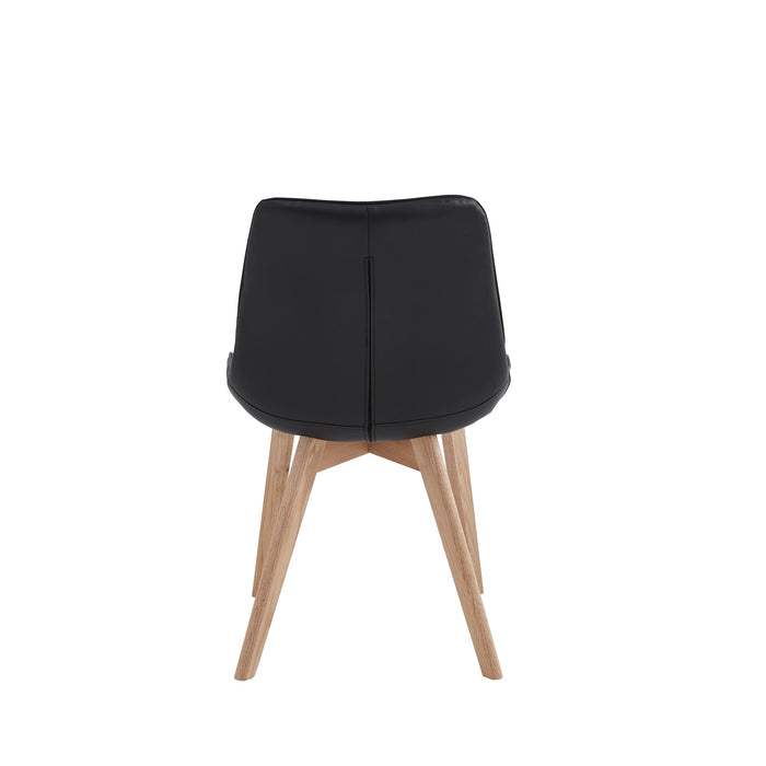 Foresta Dining Chair Black / Natural (Set of 2)