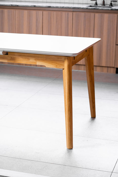 Denholm Extension Dining Table Snow White