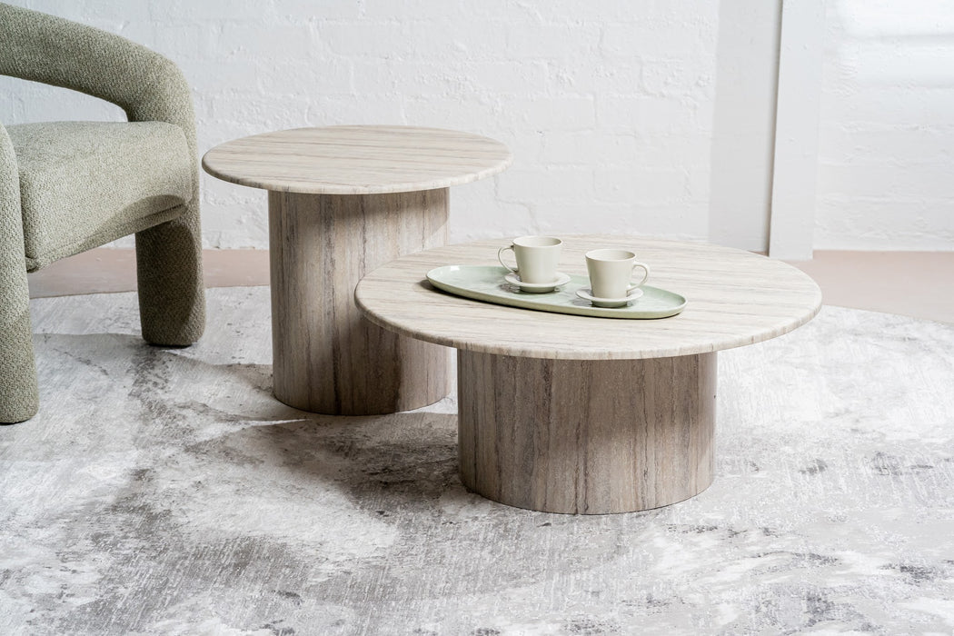 Serin Side Table Grey Marble