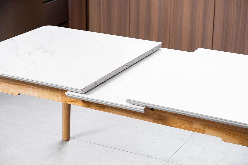 Denholm Extension Dining Table Snow White