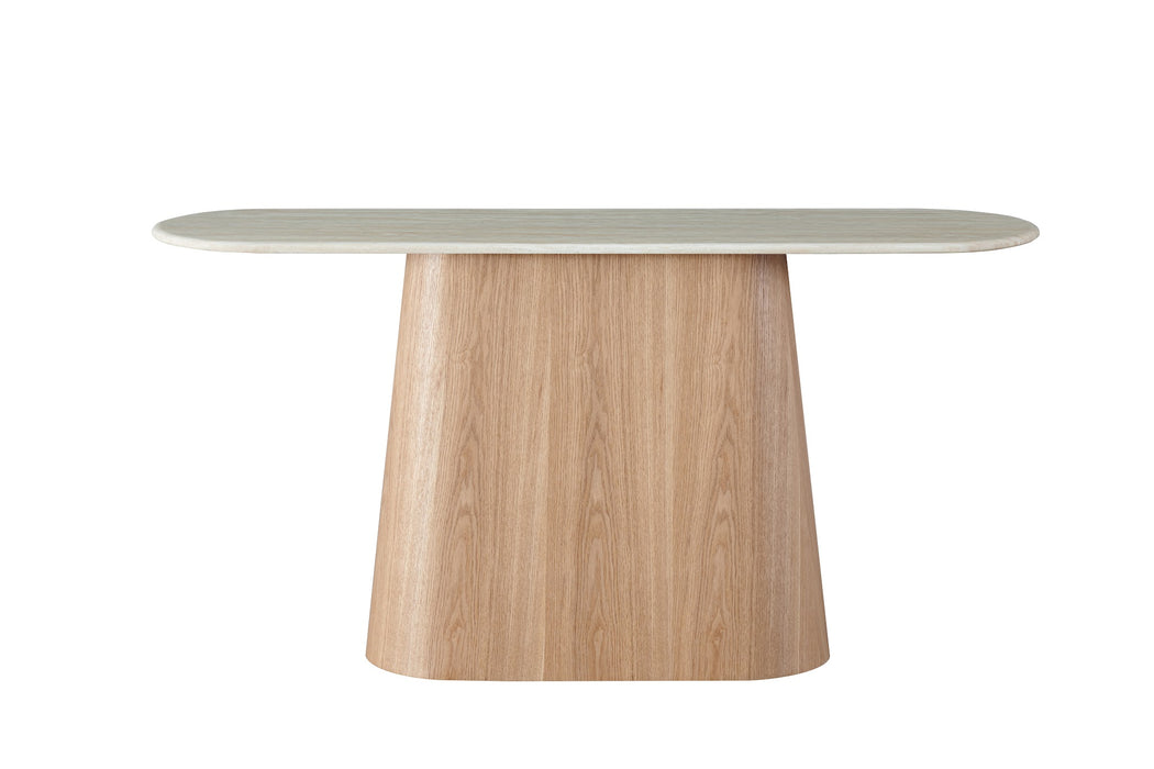 Westbury Console Table White Travertine