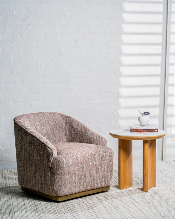 Austell Swivel Occasional Chair Chestnut