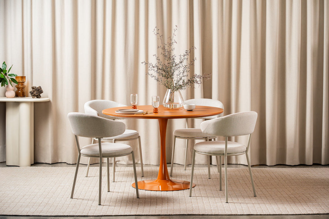 Ellis Dining Table Matte Pumpkin