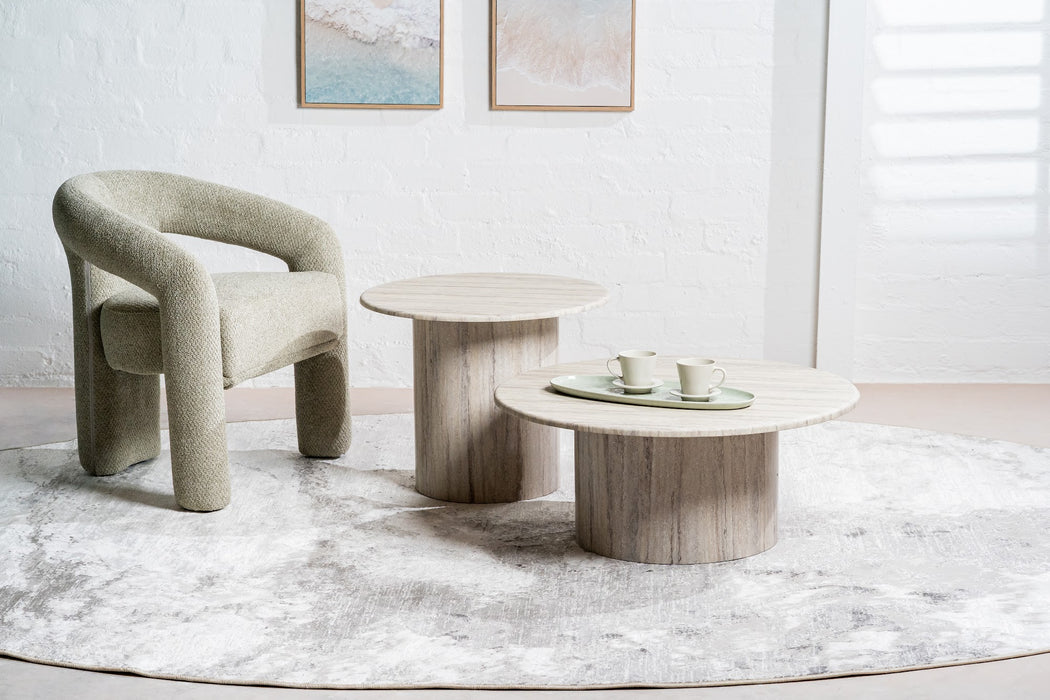 Serin Side Table Grey Marble