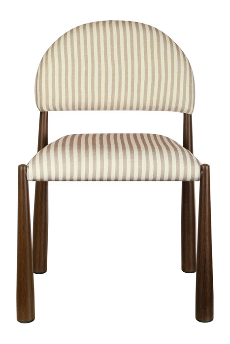 Elara Dining Chair Beige / Walnut (Set of 2)