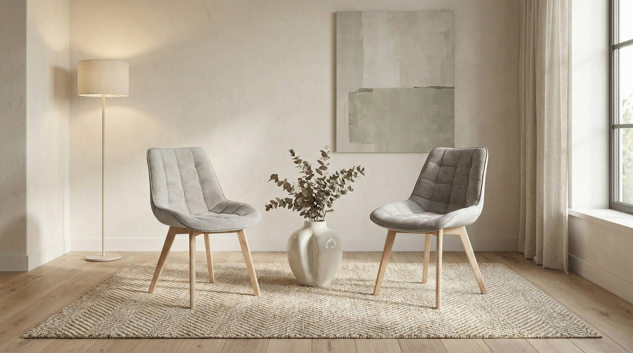 Foresta Dining Chair Light Grey / Natural (Set of 4)