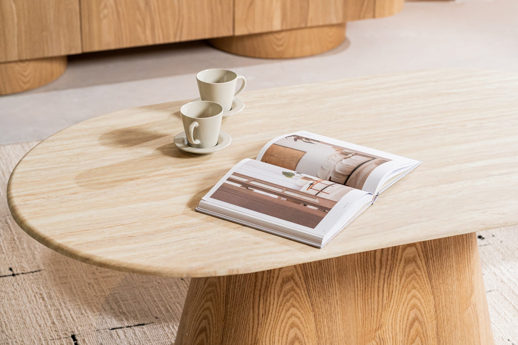 Westbury Coffee Table White Travertine