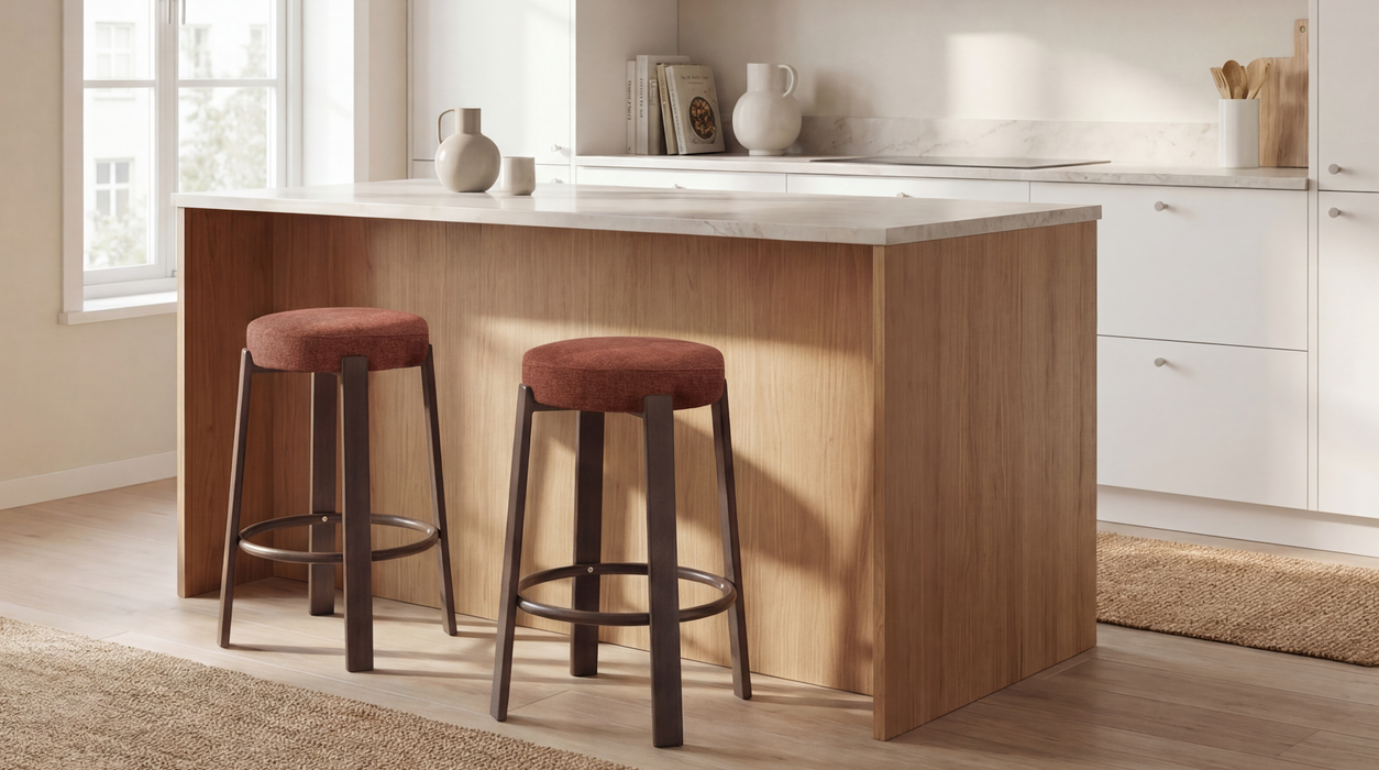 Brighton Bar Stool Rust / Walnut (Set of 2)