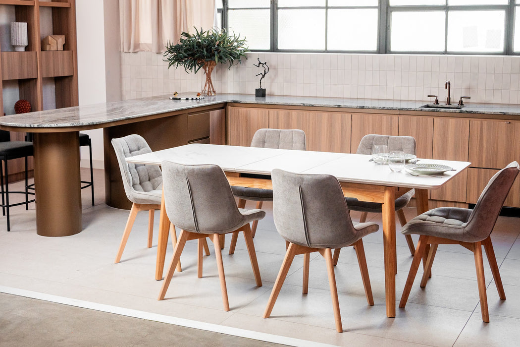 Denholm Extension Dining Table Snow White