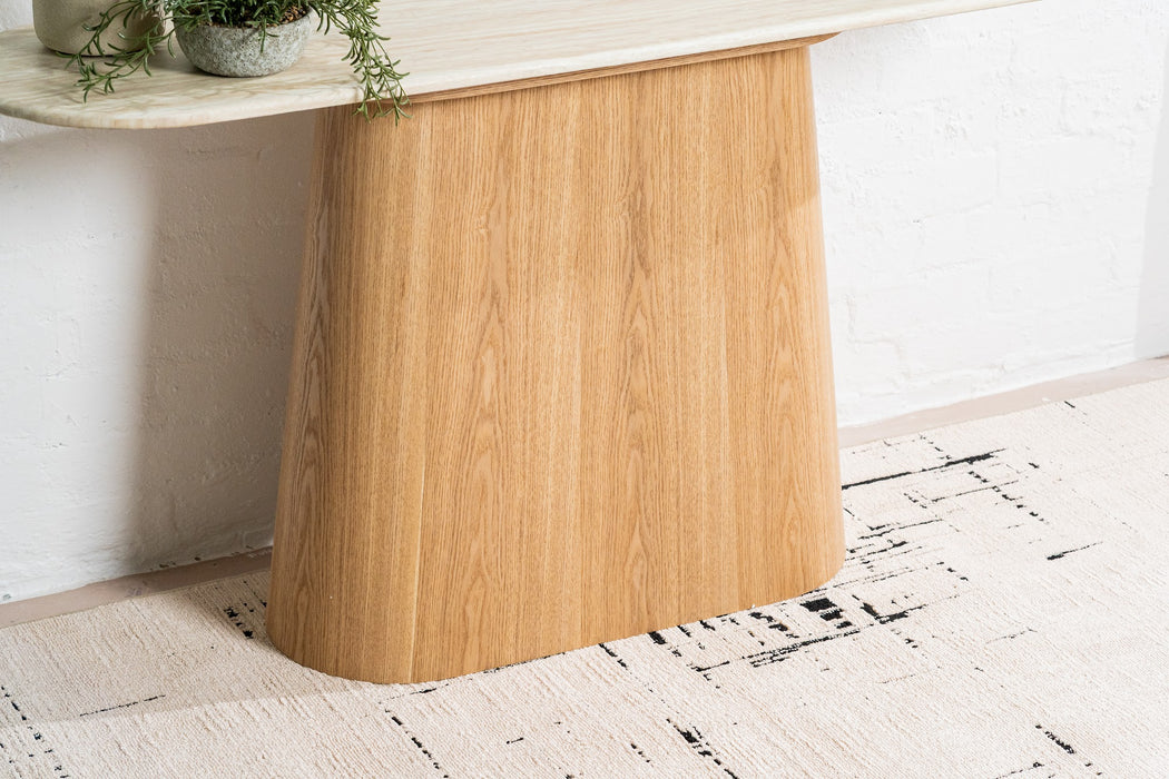 Westbury Console Table White Travertine