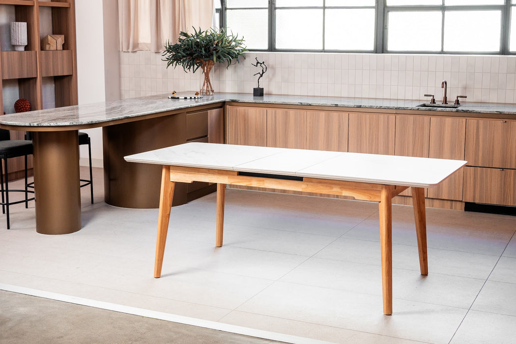 Denholm Extension Dining Table Snow White