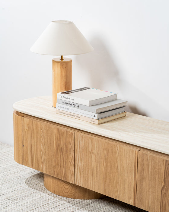 Westbury TV Unit White Travertine