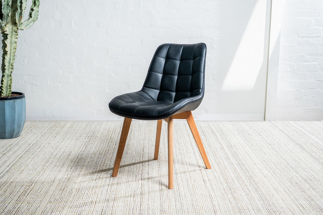 Foresta Dining Chair Black / Natural (Set of 2)