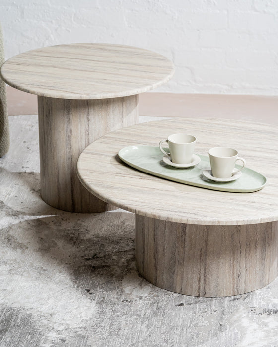 Serin Side Table Grey Marble