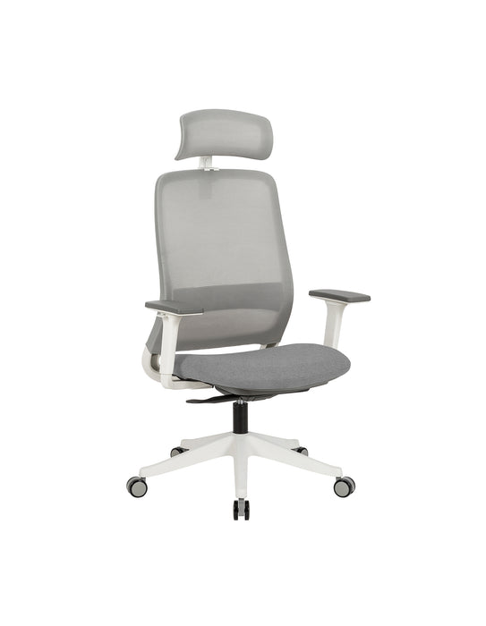 Carlie High Back Molded Foam Seat Ergonomic Office Chair In Grey