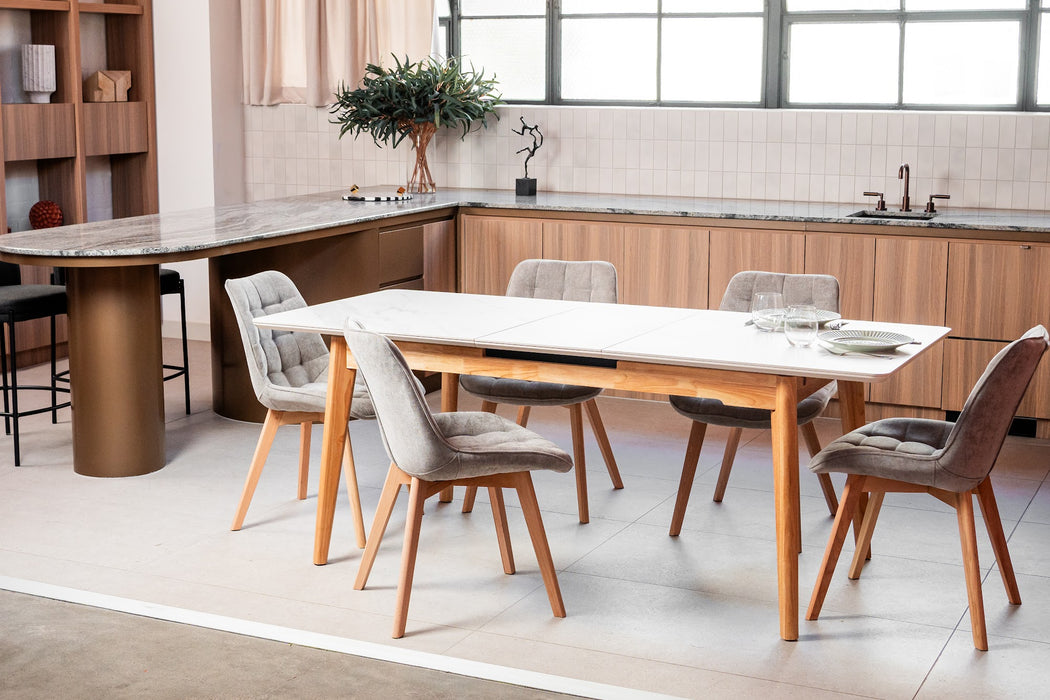 Denholm Extension Dining Table Snow White