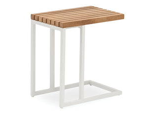 Cube Outdoor Side Table - White