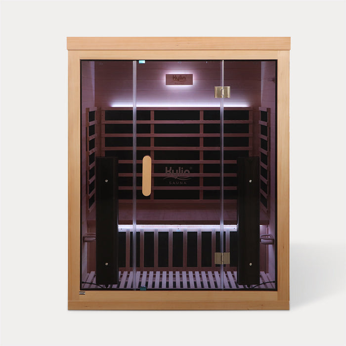 Kylin Premium Full Spectrum Low EMF Infrared Sauna Room 3 Person H6320 (Floor Heater included)