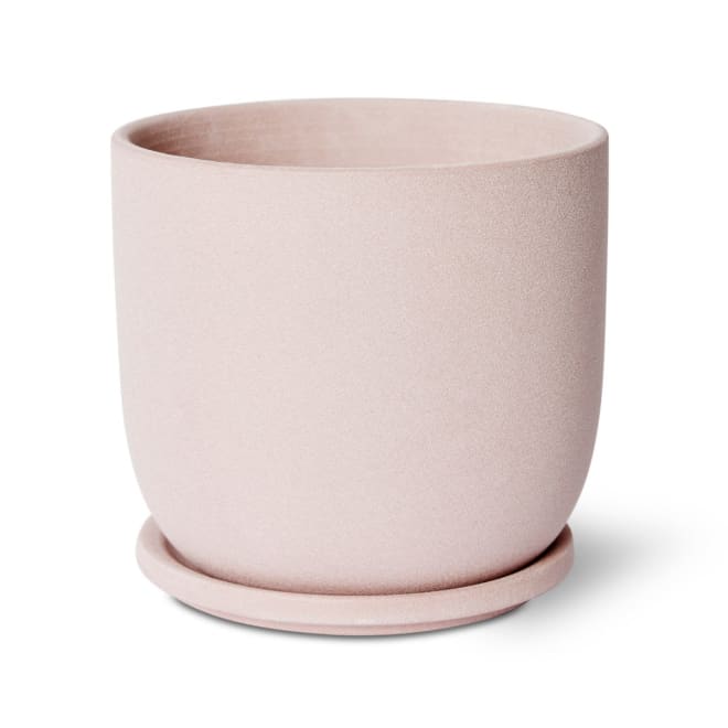Allegra Pot w Saucer - Pink, 18cm (H)