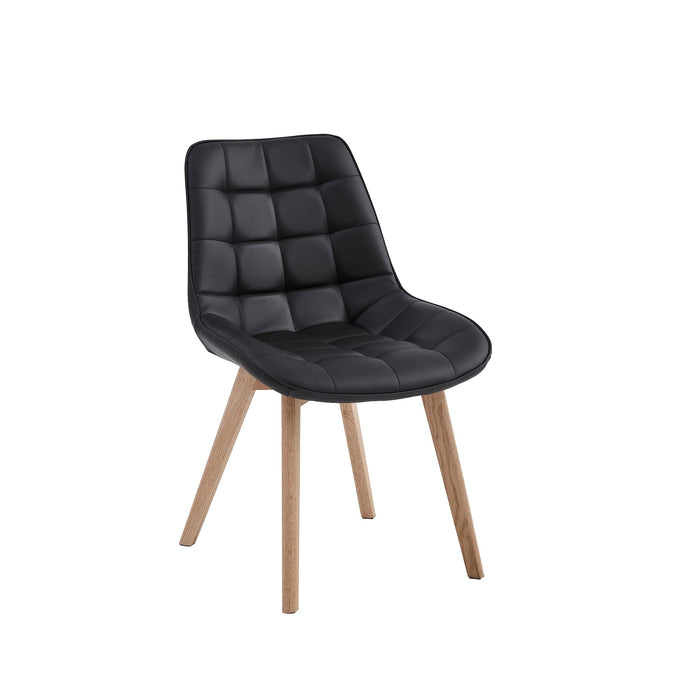 Foresta Dining Chair Black / Natural (Set of 2)