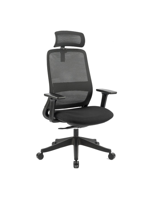 Carlie High Back Molded Foam Seat Ergonomic Office Chair In Black