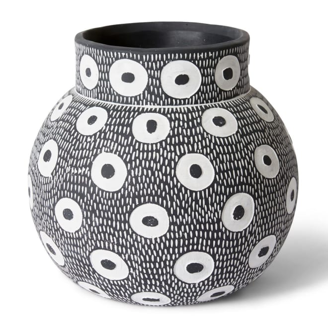 Ashton Pot - White/Black, 27cm (H)