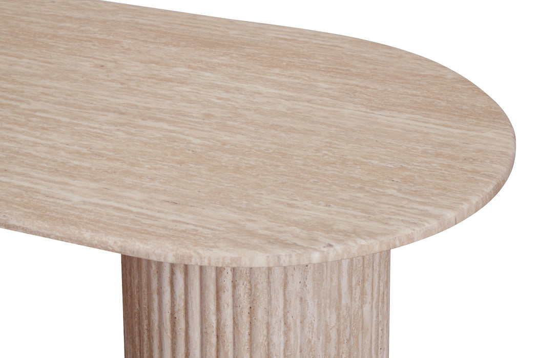 Portsea Rectangular Dining Table Travertine