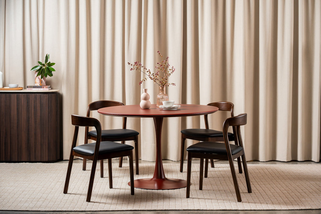 Ellis Dining Table Matte Plum