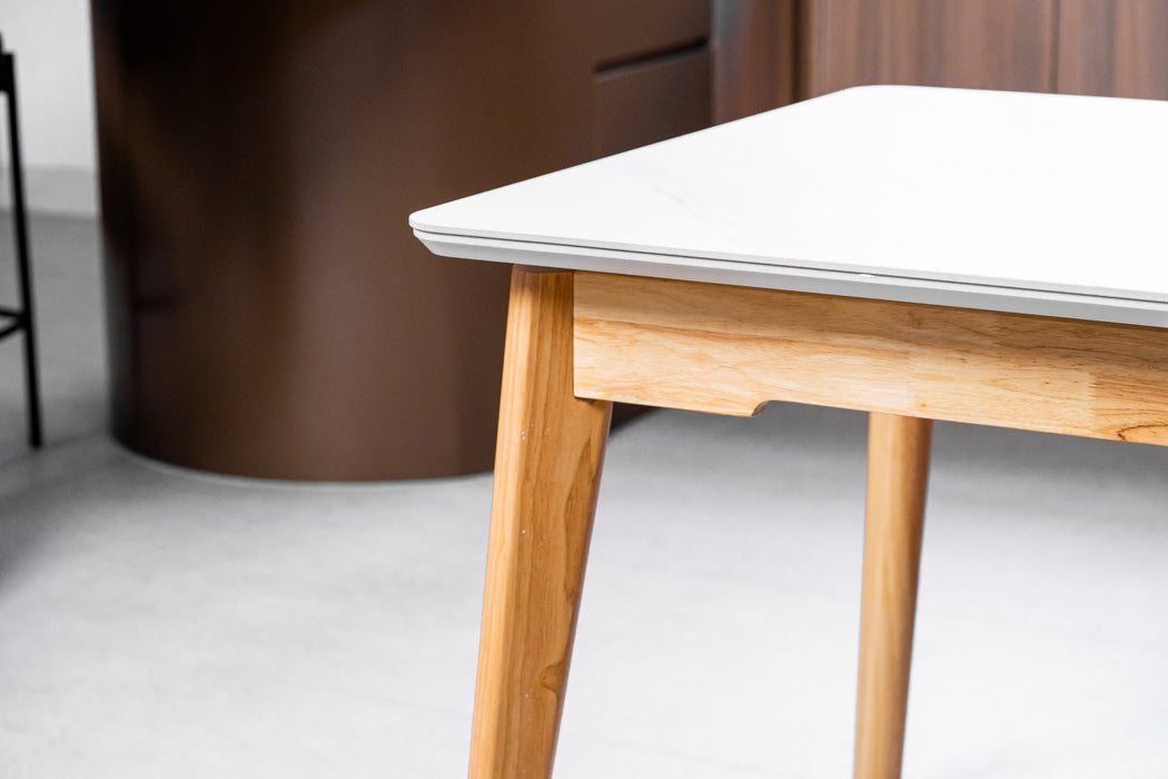 Denholm Extension Dining Table Snow White