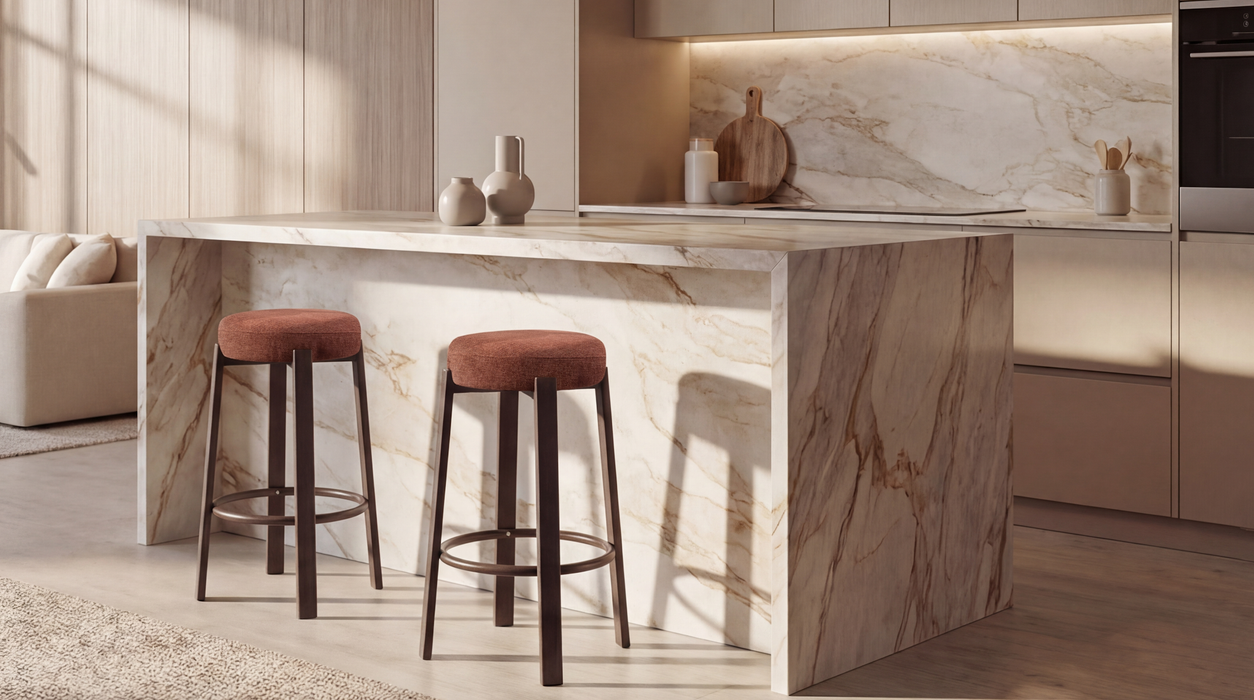 Brighton Bar Stool Rust / Walnut (Set of 2)