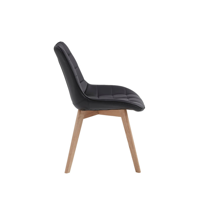 Foresta Dining Chair Black / Natural (Set of 2)
