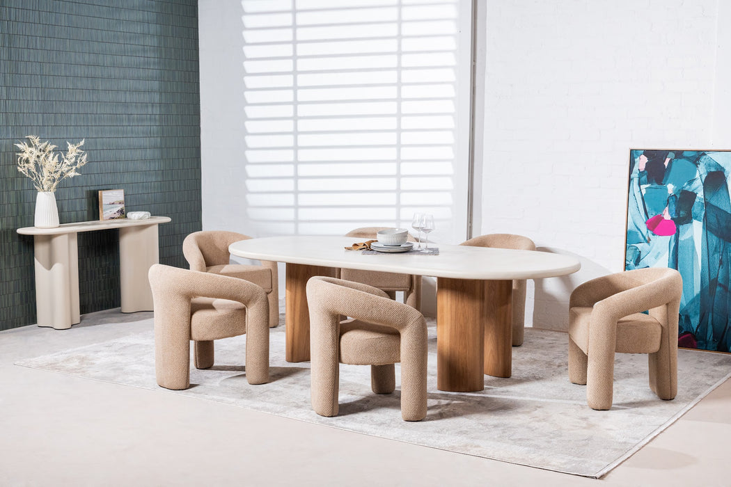 Everly Dining Table Pebble