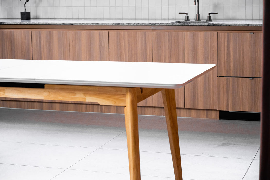 Denholm Extension Dining Table Snow White
