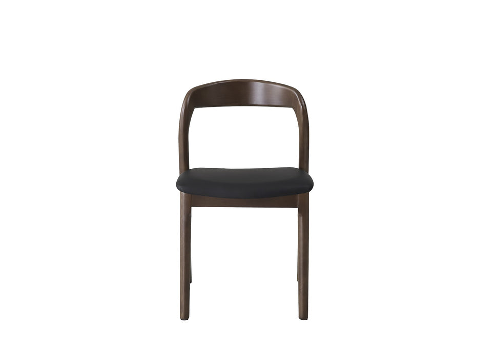 Isla Dining Chair Walnut / Black PU (Set of 2)