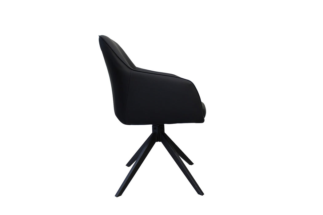 Otis Rotation Dining Chair Black (Set of 2)